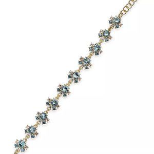 Gold-Tone Crystal Cluster Link Bracelet
